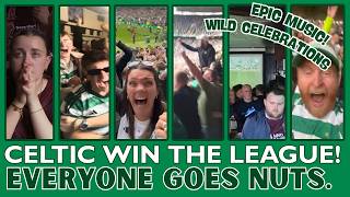 Celtic FC Win the League! Everyone Goes Nuts. (Wild scenes, Insane Reactions, Joy, and Heartbreak)