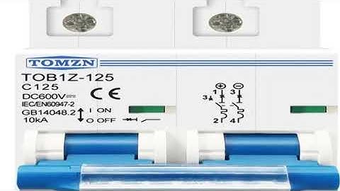 2P DC MCB 600V 125A 100A 80A Circuit breaker FOR PV System C curve Battery Main Switch