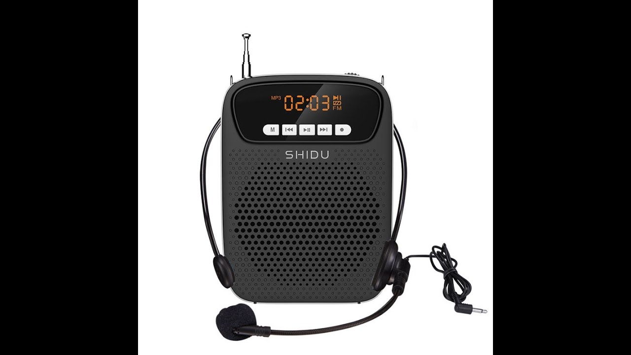 SHIDU S278 15W Portable Voice Amplifier for Teacher Wired Microphone  Recording Bluetooth Speaker 