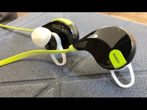 Aukey EP-B4 Wireless Bluetooth 4.1 Stereo Sport Earbuds Review!