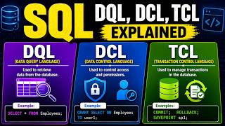 🚀 Master SQL DQL, DCL & TCL Commands | Complete Beginner's Guide 🚀#sql #trending #yt #viral #shorts