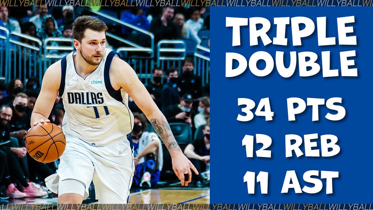 Luka Doncic Triple Double 34 PTS 11 AST 12 REB Full Highlights vs Magic ...