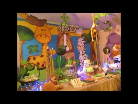 Decoraciones de SAFARI pra fiestas Infantiles - YouTube