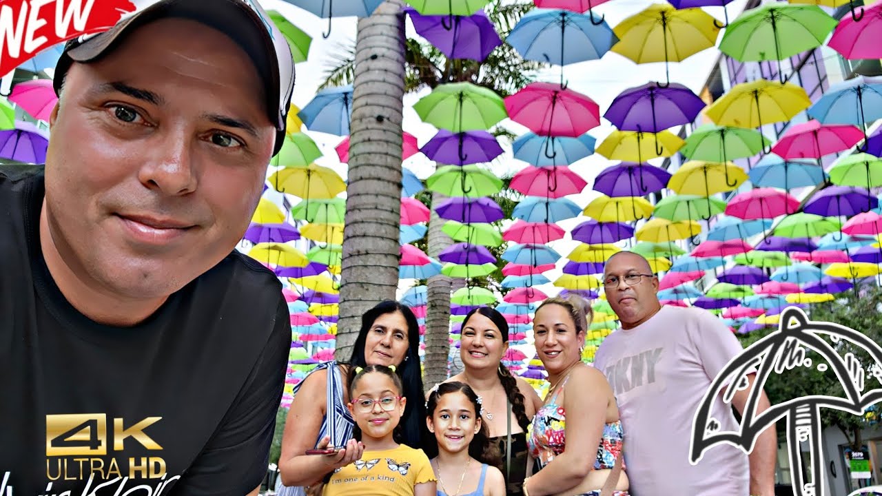 Umbrellas over City Place / Que hay nuevo en el doral 4k YouTube