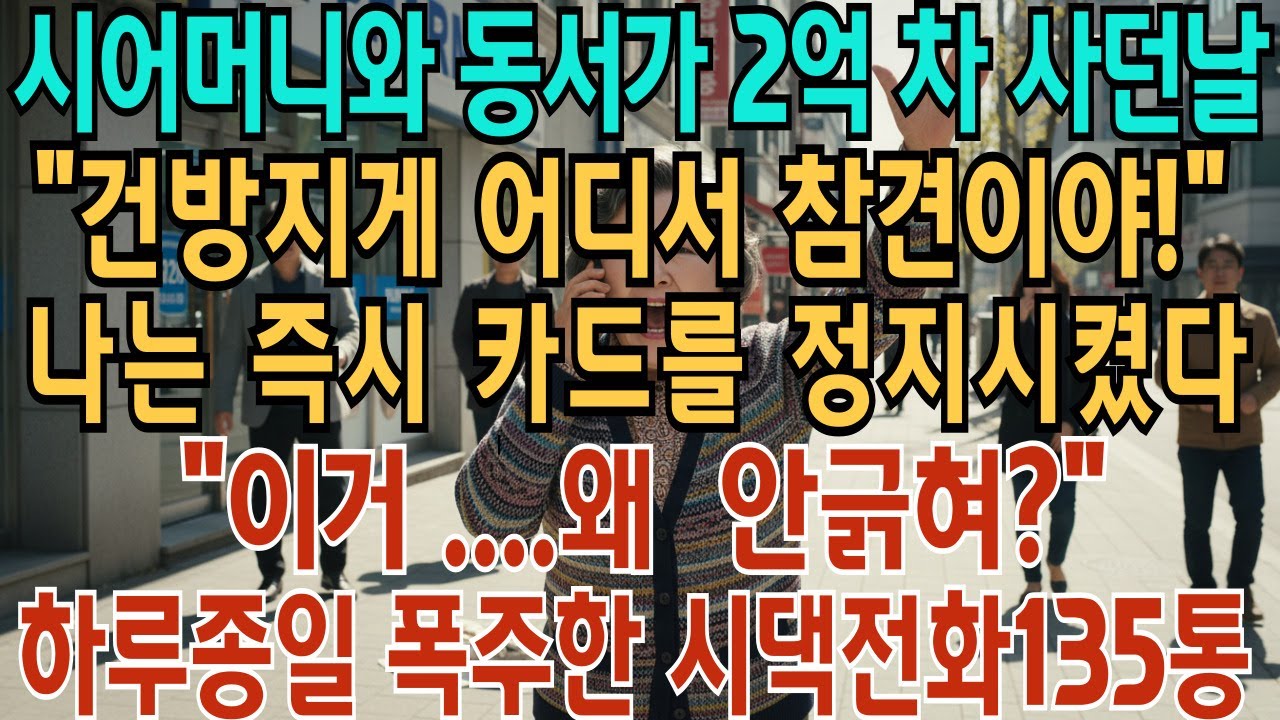 시어머니와 동서가 2억 차 사던 날 