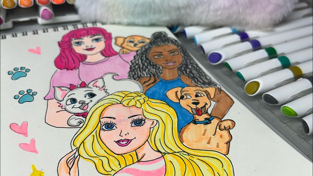 Relaxing Barbie Coloring ASMR 🎨✨ No Talking | Stress Relief