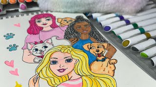 Relaxing Barbie Coloring ASMR 🎨✨ No Talking | Stress Relief screenshot 4