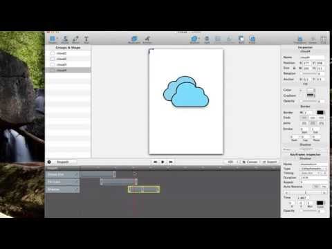 Cloud Animation iOS using QuartzCode