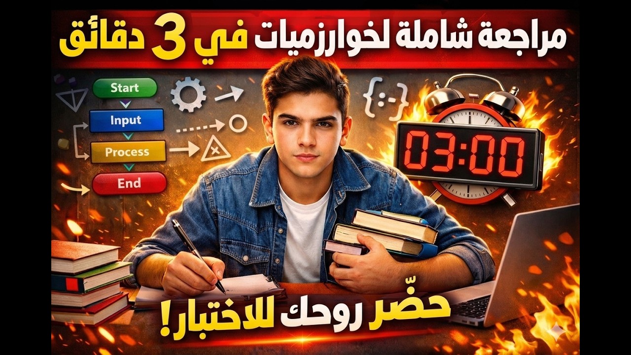 💡 مراجعة شاملة للخوارزميات في 3 دقائق 🔥 حضّر روحك للاختبار!