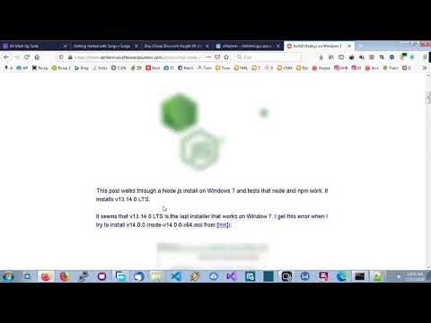Cara Install NodeJs di Windows 7