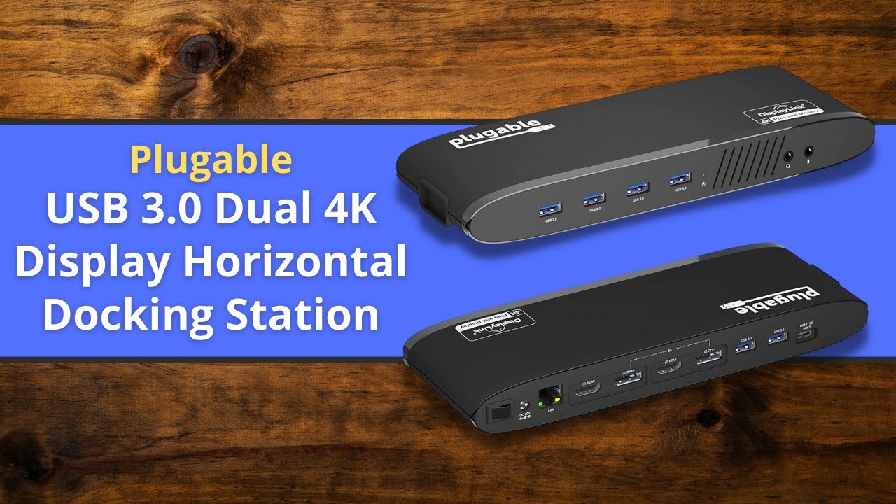 Plugable USB-C Dual 4K Display Horizontal Docking Station (UD-6950PDH)