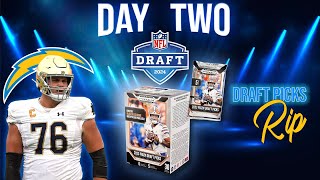 2024 NFL Draft Day 2 Prizm Draft Picks Football Rip. Chargers Take Joe Alt In The First Round.