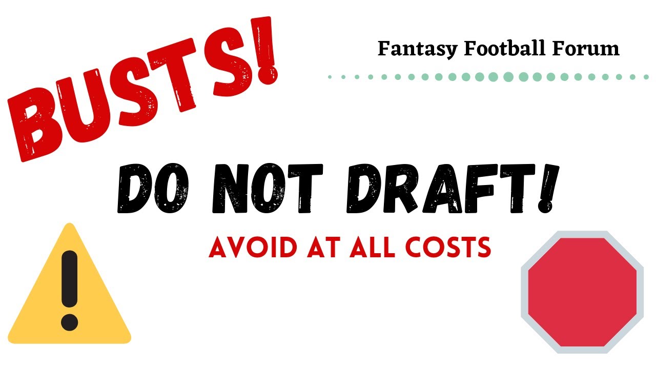 Fantasy Football Busts 2020! DO NOT DRAFT
