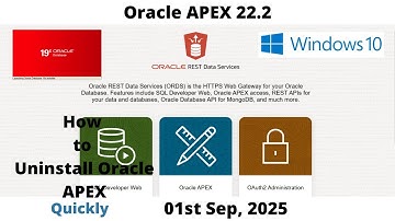 How to Uninstall Oracle APEX 22.2 | DB 19c Pluggable | Windows 10 | Omar Baig | Quickly