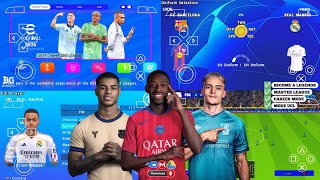 eFootball PES 2026 PPSSPP Android Offline Full Update UCL & League Kits 25/26 Season 4k Graphics