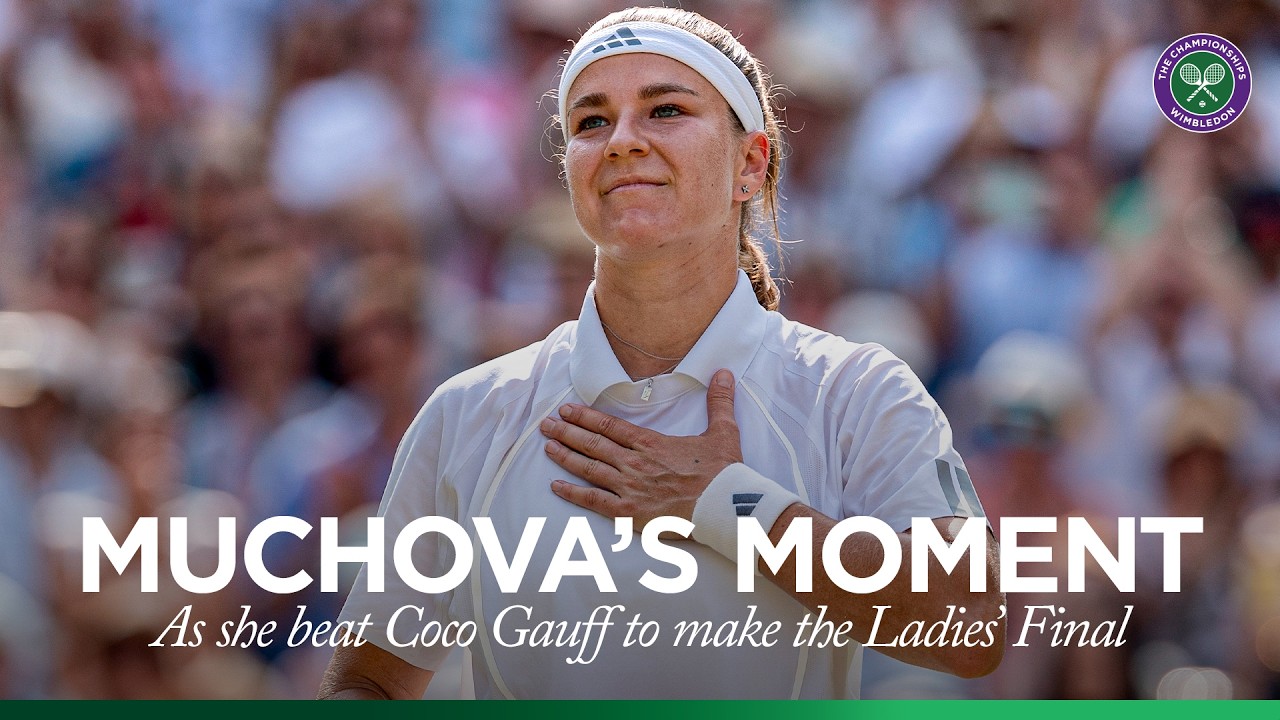 Amazing scenes as Karolina Muchova makes her first Wimbledon Final 🇨🇿 💜 | Match Point
