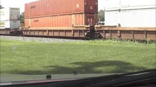 EB BNSF Stack Train Rolls Thru Galesburg IL