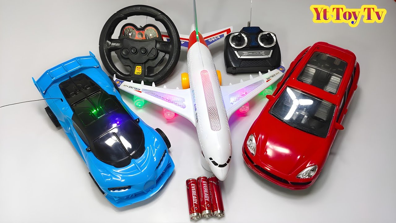 Remote Wali Gadi Ki Video | 3D Light Air Bus A380 Aroplane | RC Car's Unboxing & Testing video