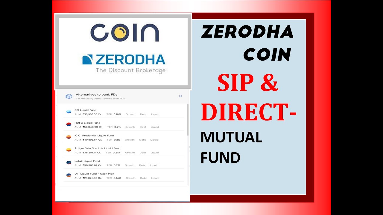 How to invest or SIP in Direct Mutual Finds In Zerodha Coin Platform 