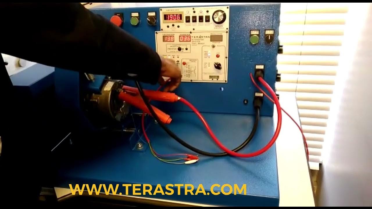 Alternator and Starter Test Bench with Variable Speed Drive Quick Demo