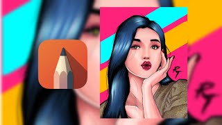 How to Vector ? # 1 | Kim Yoo-Jung | Timelapse Process in Autodesk Sketchbook Android screenshot 1