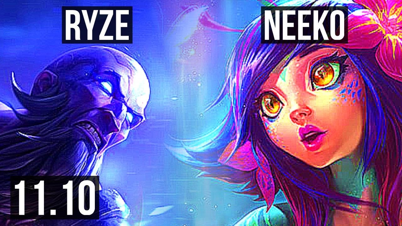 RYZE vs NEEKO (MID) | 500+ games, 4/1/1 | KR Diamond | v11.10