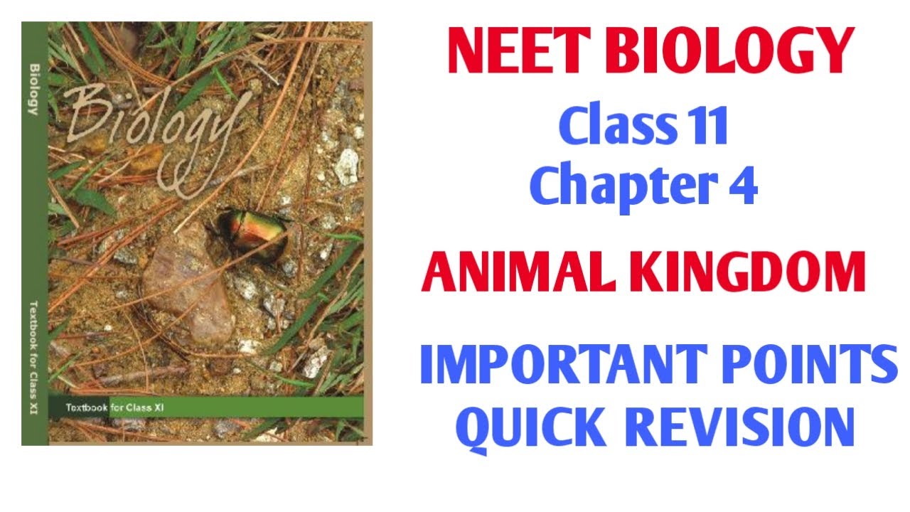 Neet Biology Animal kingdom Ncert class 11 Quick Revision Lecture