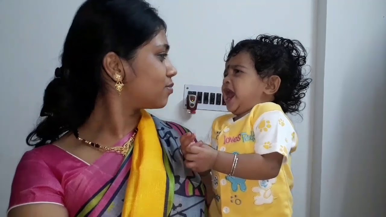 A little cute baby is arguing with her parent - YouTube