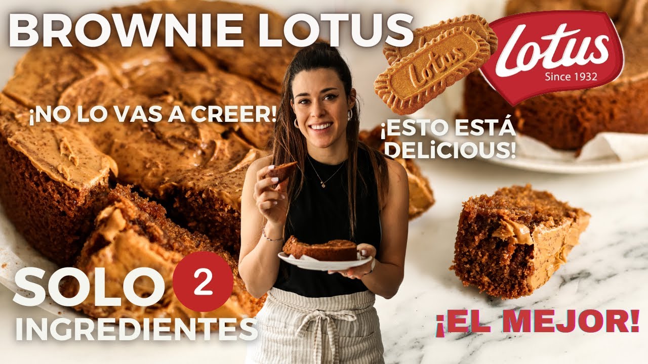 Brownie LOTUS CON SOLO 2 INGREDIENTES, NO LO VAS A CREER| Delicious Martha