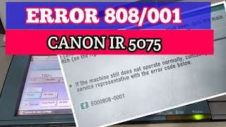 ERROR E808/001 IR5075 BEGINI CARA MENGATASI NYA