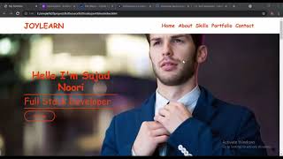 Designing a responsive portfolio using bootstrap and JavaScript