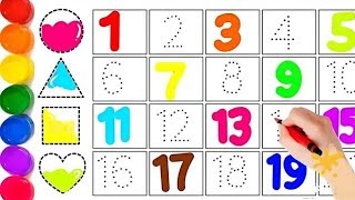 1to100 Counting, One two three, Learn to count numbers for kids Preschool learning video for kids