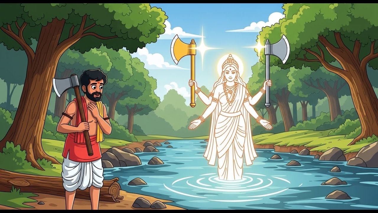 imaandaar lakadhaara  Honest Woodcutter Story in Hindi | Moral Story