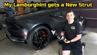 I replaced the rear strut on my Lamborghini Huracan Performante