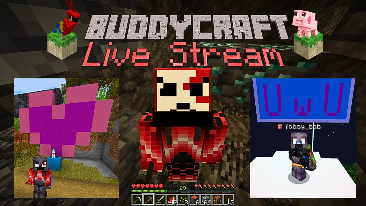 MINECRAFT 🔴 Live Stream ⛏ Buddycraft Realm ⛏ Java Edition - YouTube