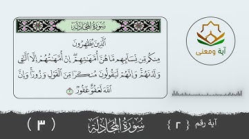 سورة المجادلة معنى الآية رقم (2- 3)