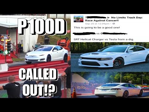 Tesla P100D Called Out by 900HP HELLCAT!? + Nitrous Corvette & Truck Drag Racing