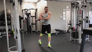 Split Stance Cable Pallof Press w/ Twist