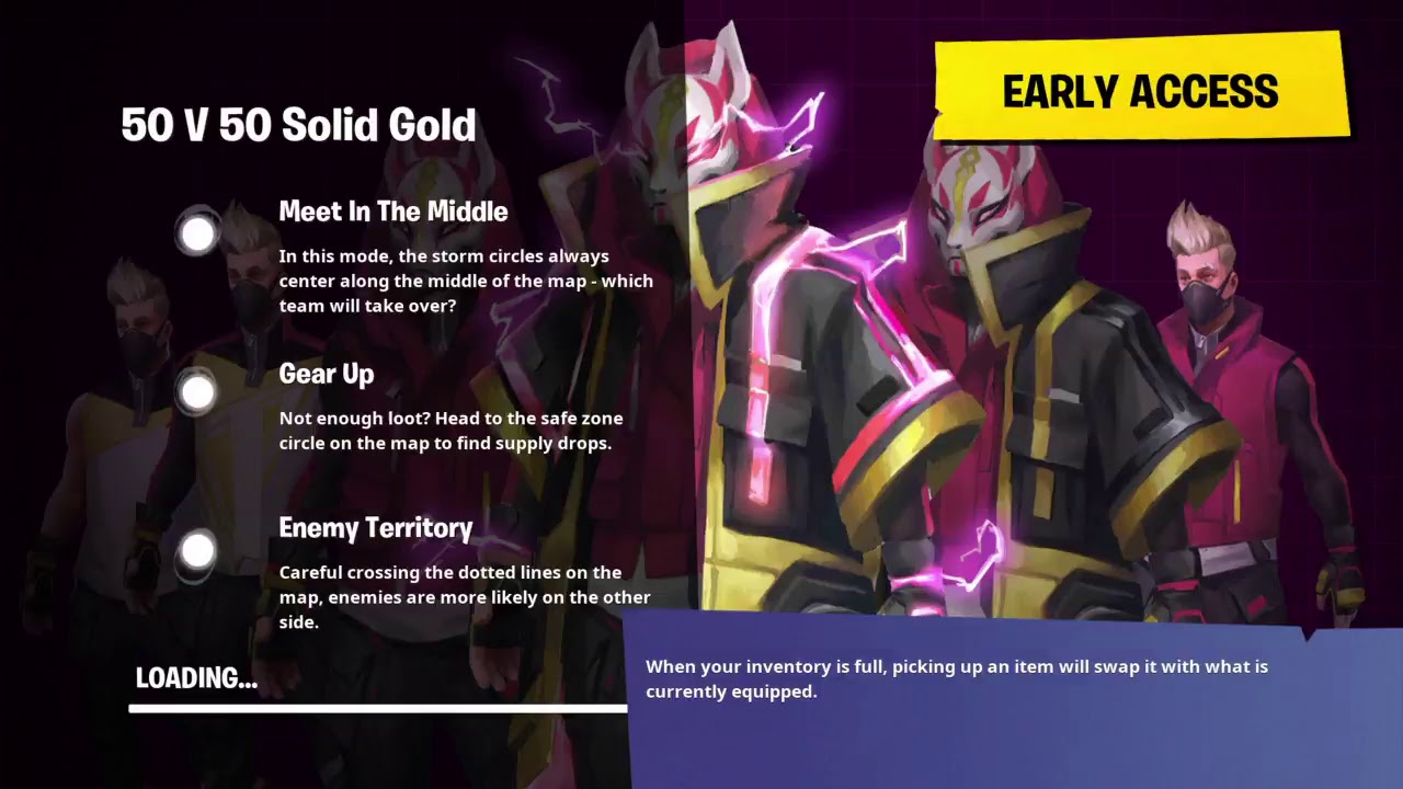 Fortnite new solid gold 50v50 gameplay (FORTNITE BATTLE ROYALE)