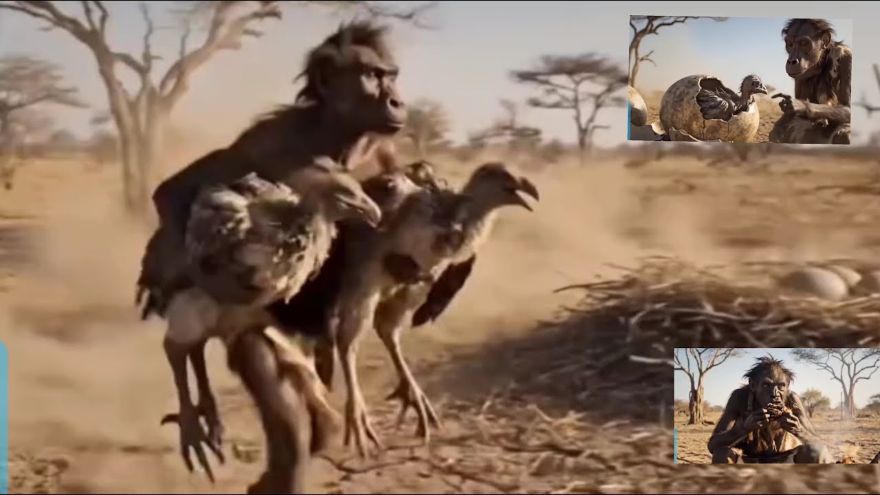 When Cavemen Found Fried Chicken... Stole Dino Eggs & Fought Hyenas! 🔥🦖