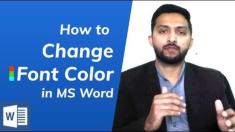 How to Change Font (text) Color in Microsoft Word