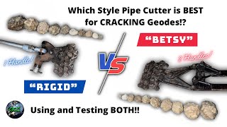 Which Style Pipe Cutter is BEST for CRACKING Geodes! | Using and Testing BOTH!!