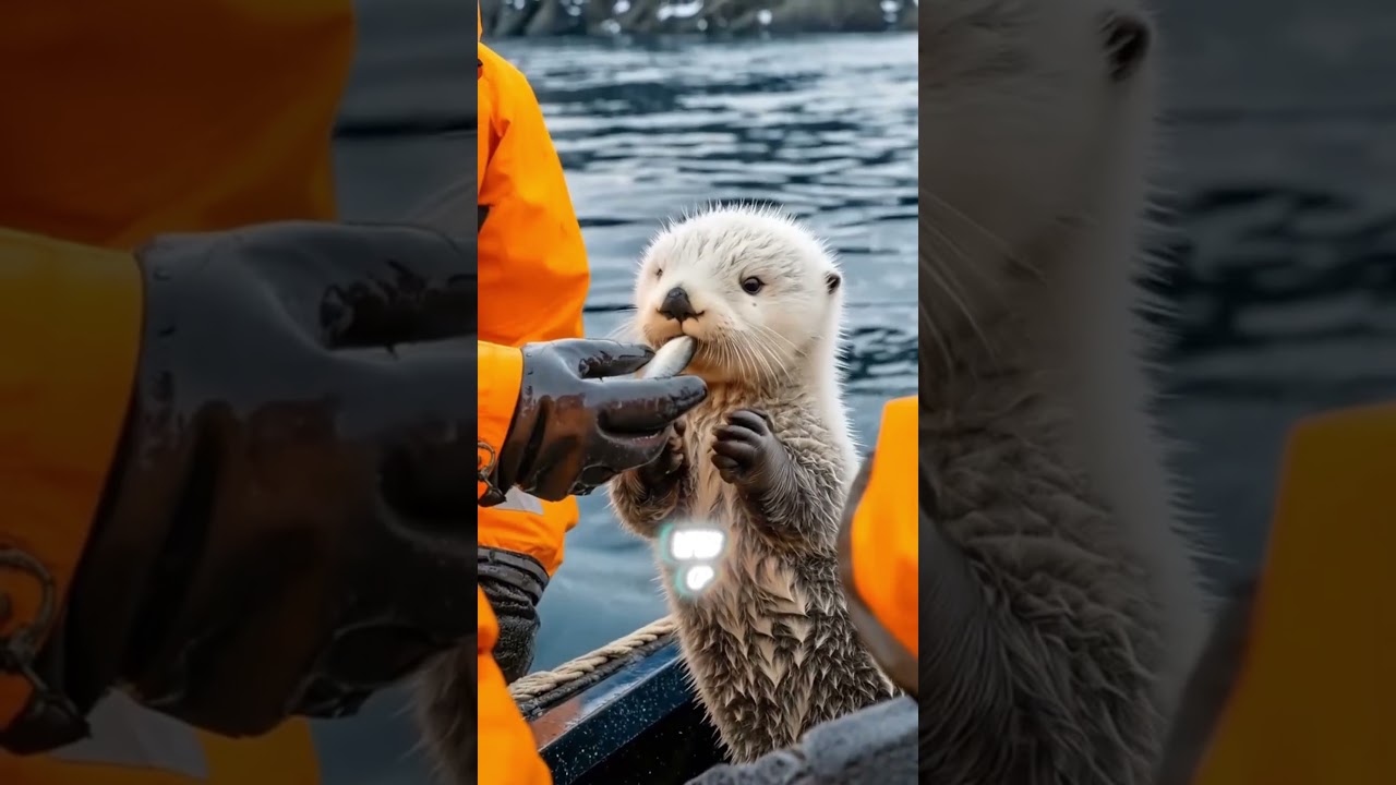 Adorable Sea Otter Climbs Aboard and Steals Hearts! 🦦❤️