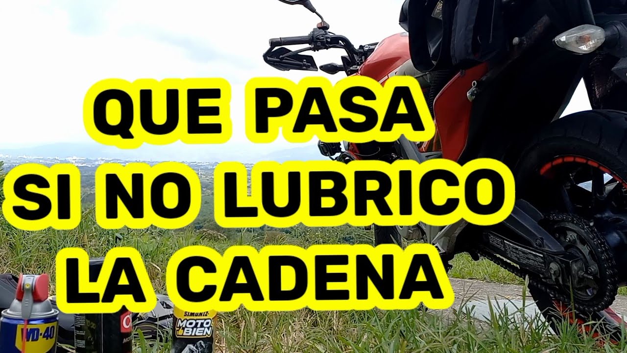 Lo que PASA SI NO SE LUBRICA la CADENA de mi MOTO 