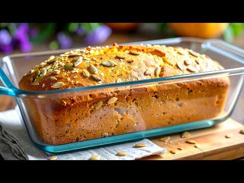 Healthy lentil bread in 5 minutes! No flour and no yeast!