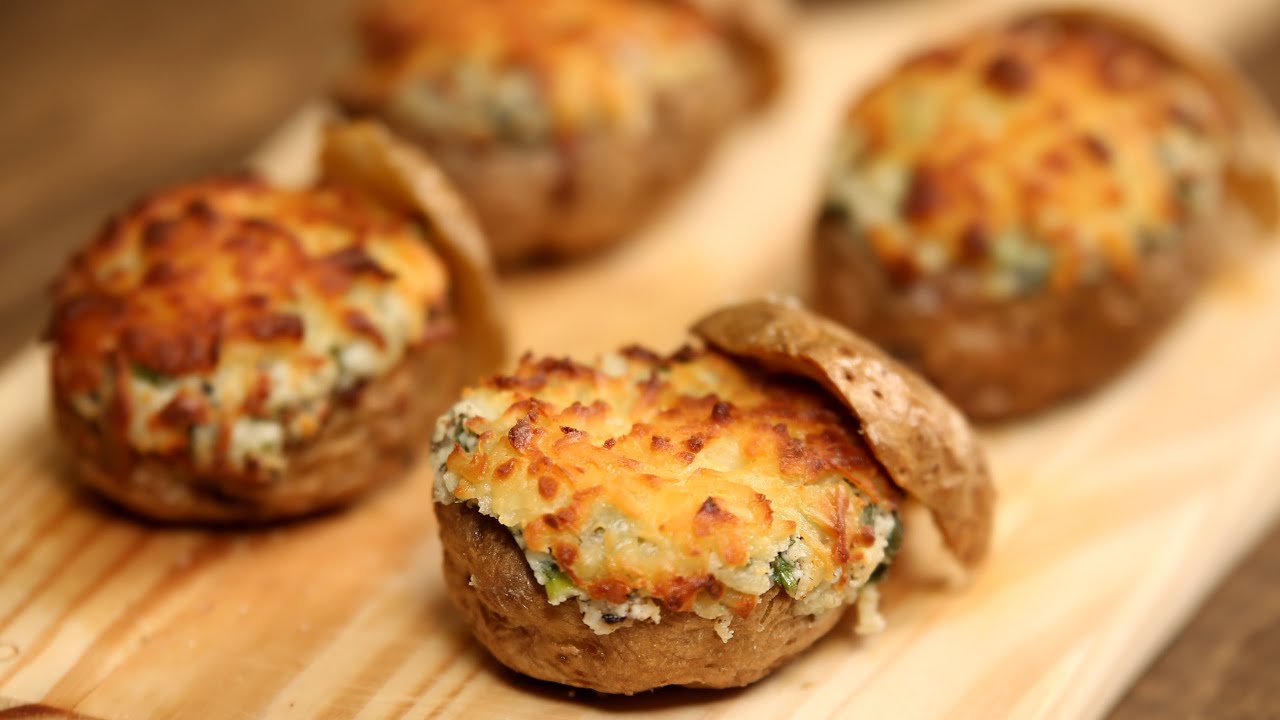 Baked Potatoes Stuffed With Cream Cheese & Spring Onion Nick Saraf