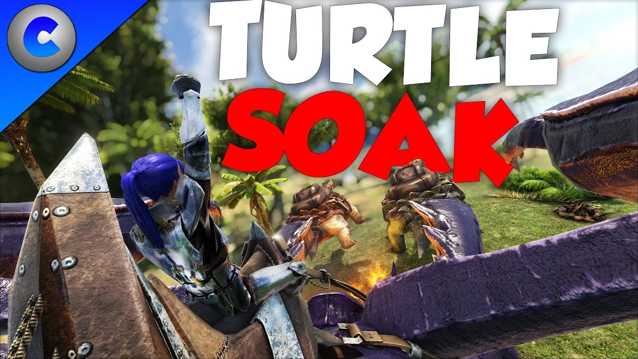 Throwing a TURTLE ARMY Into our ENEMIES Base!!! - ARK Survival Evolved