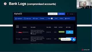 How do criminals use bank logs on the dark web?