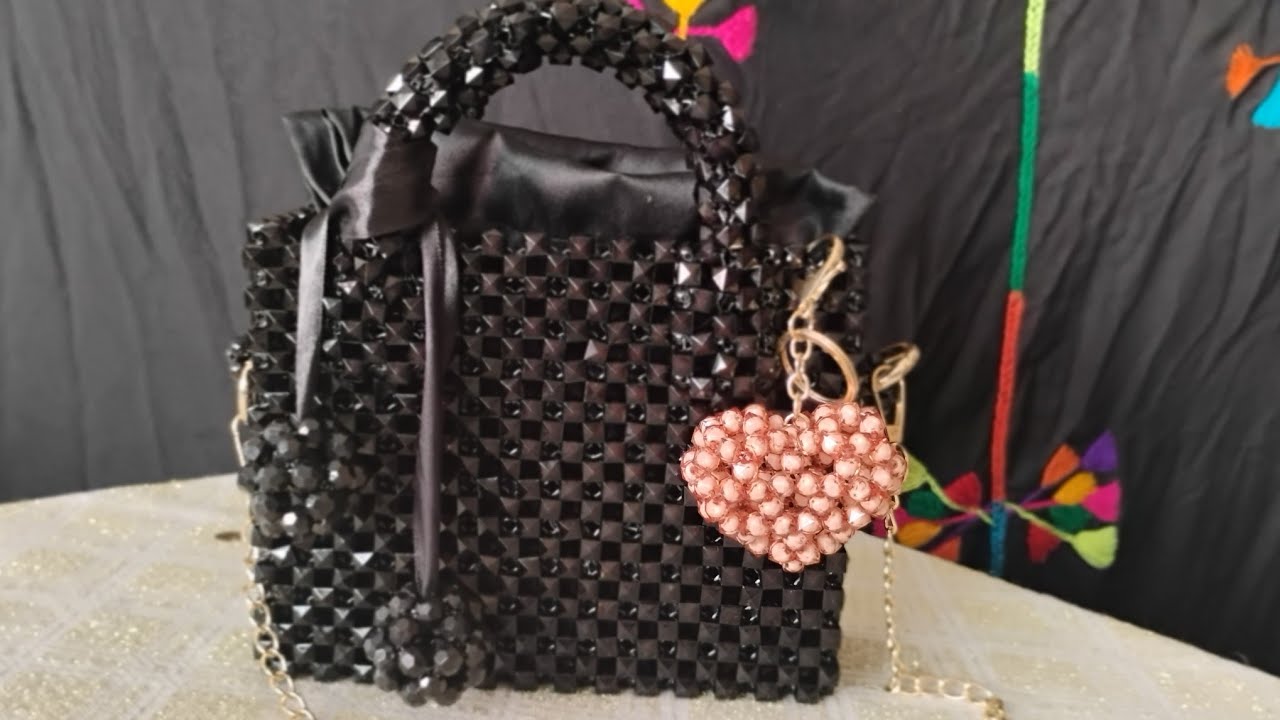 مراحل عمل شنطة بالخرز صاك العقيق الجزء الثاني #اكسبلور