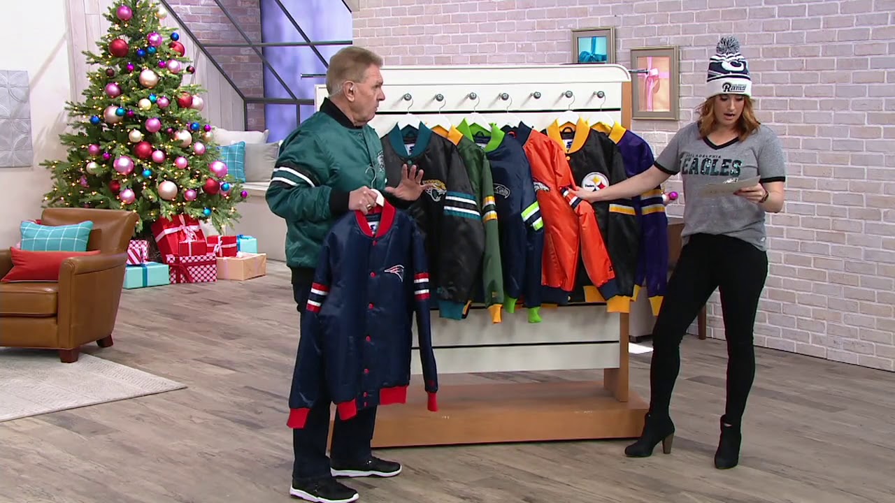 NFL Men's Starter Satin Button Down Jacket on QVC